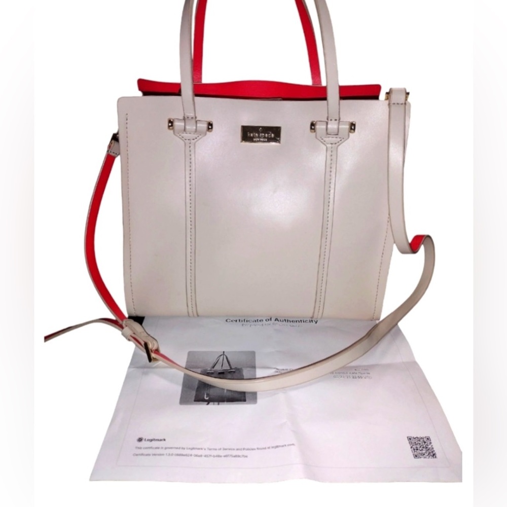 NEW! Kate Spade Arbour Hill Elodie Bag Cream And Coral Color COA NWOT